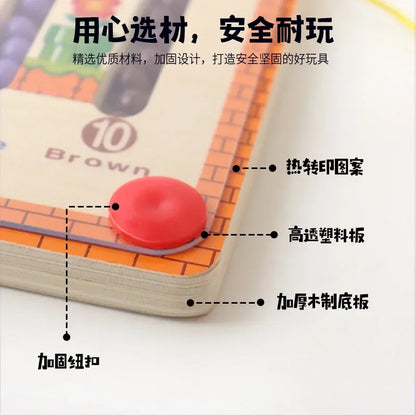 Magnetic Color and Number Maze Educational Toy for Kids