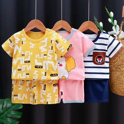 Cotton Summer T-Shirt and Shorts Set for Kids