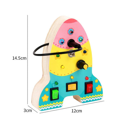 Montessori Busy Board for Children with LED Light Activities