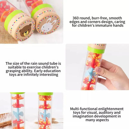 Montessori Rain Stick Rattle for Sensory Play and Music