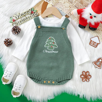 Sleeveless Knitted Baby Bodysuit for Newborns 0-18m