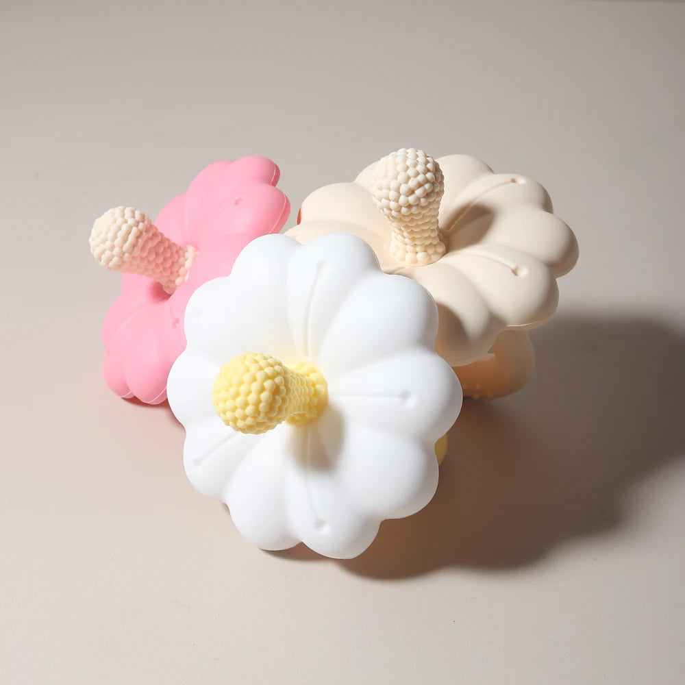 Anneau de dentition en silicone en forme de fleur pour bébé, grande taille, sans BPA, offre spéciale, 2024