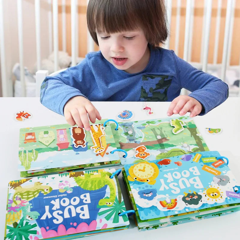 Montessori Busy Book for Early Learning in Children 1-3 Years