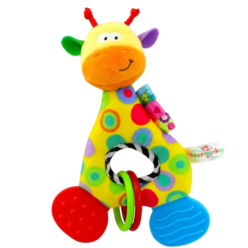 Baby Rattle Teether Toy with Music and Grip Training Giraffe