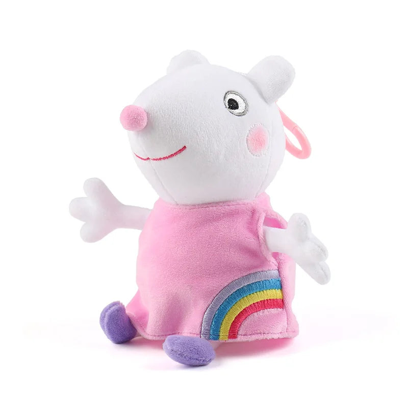 19 cm 100 % ekte PEPPA PIG utstoppet myk dukke Peppa George Zoe Suzy Rebecca Emily Danny Pedro bjørn Dinosaur Barn Plysj leketøy