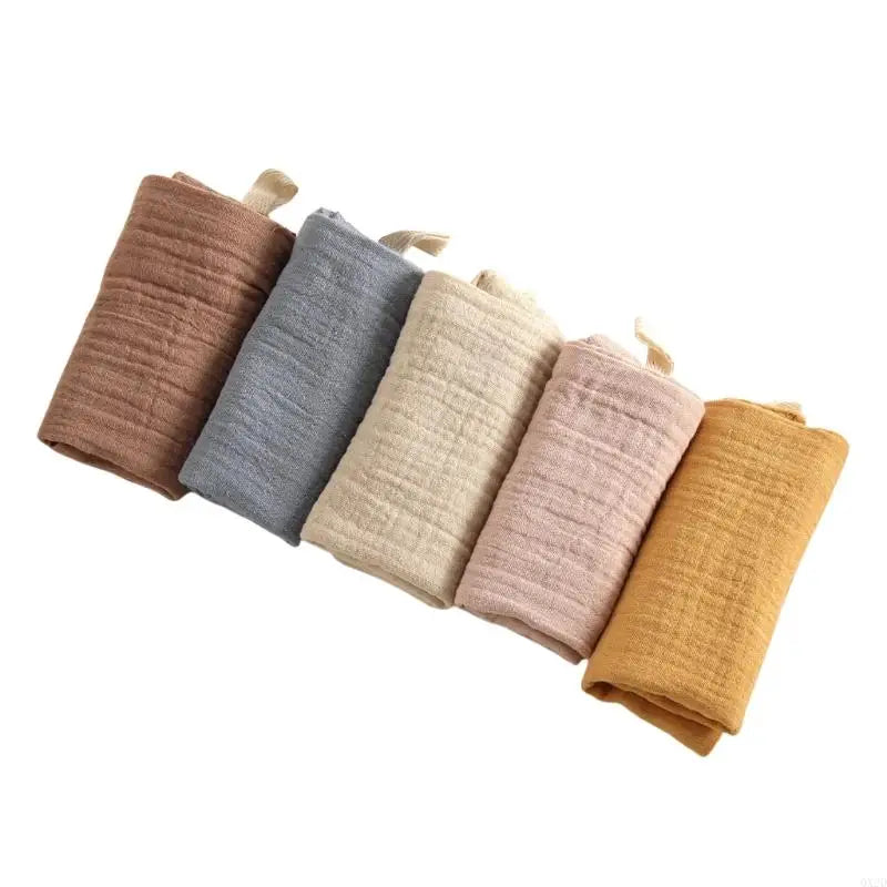 5-Pack Baby Cotton Burp Cloths and Wipes for Newborns