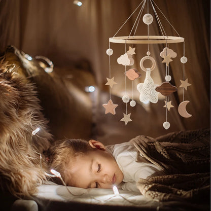 Musical Baby Cloud Rattle & Crib Mobile for Newborns
