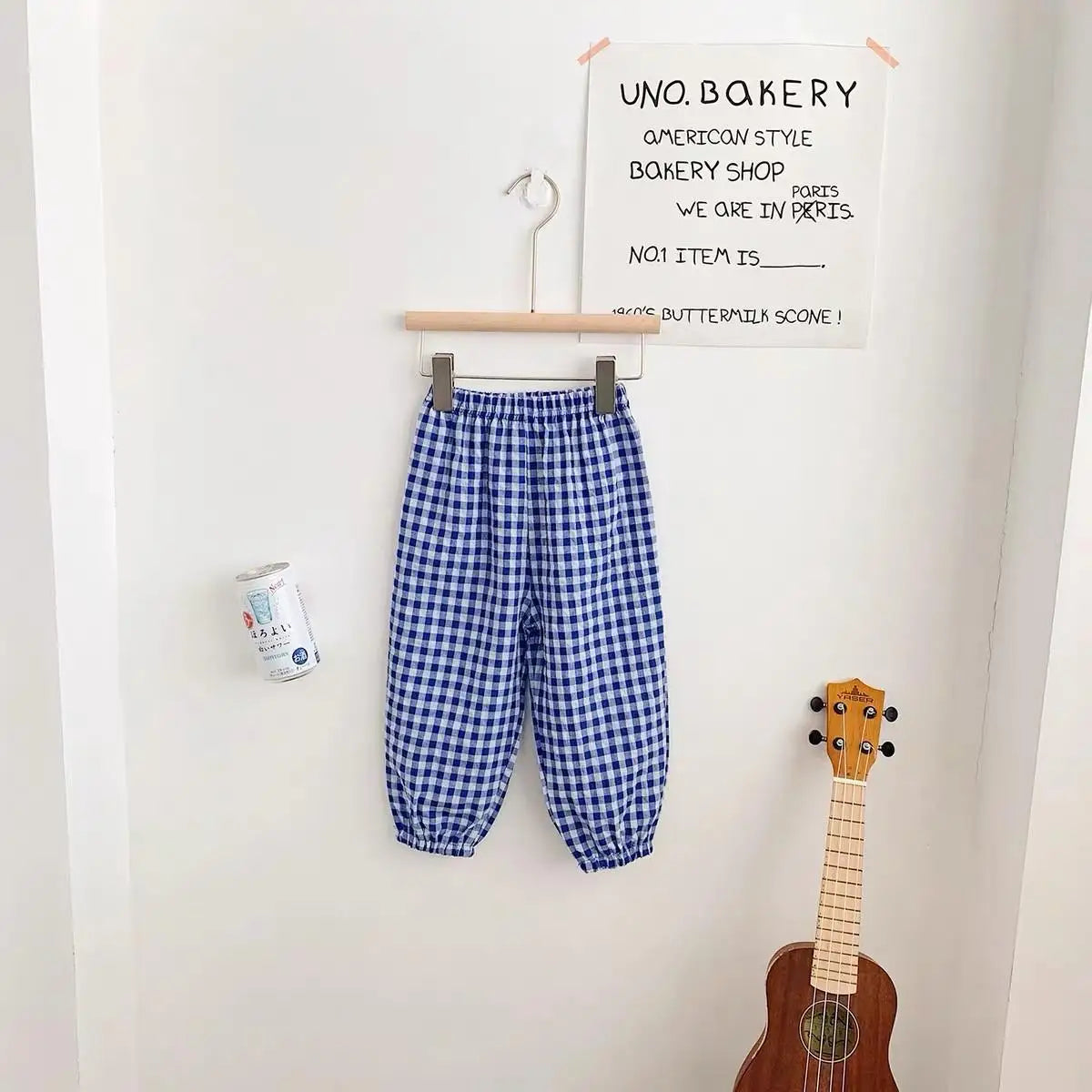 Plaid Mosquito-Proof Pants for Baby Girls - Lightweight Casual Trousers