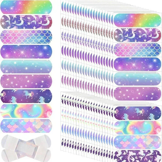 10pcs Cartoon Mermaid Horse Adhesive Bandages for Kids
