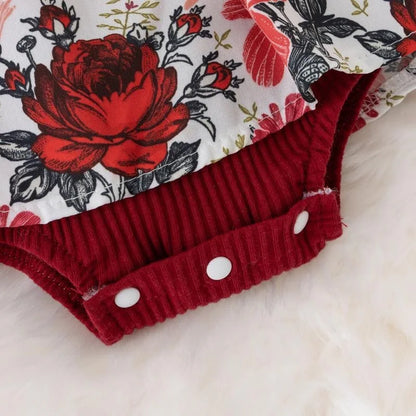 Cotton Striped Baby Girl Dress with Bowknot Headband