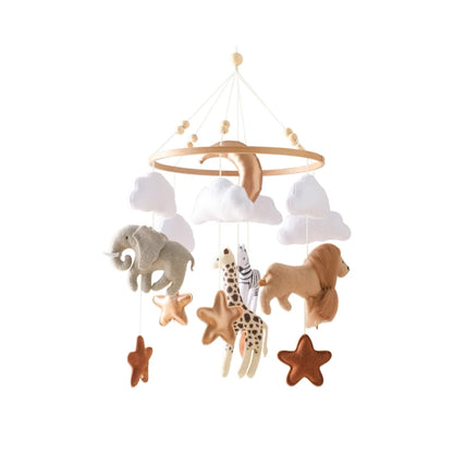 Forest Animal Crib Mobile Rattle Toy for Infants 0-12 Months