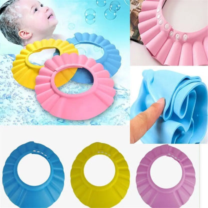 Kids Adjustable Hair Wash Shower Cap with Ear Protection