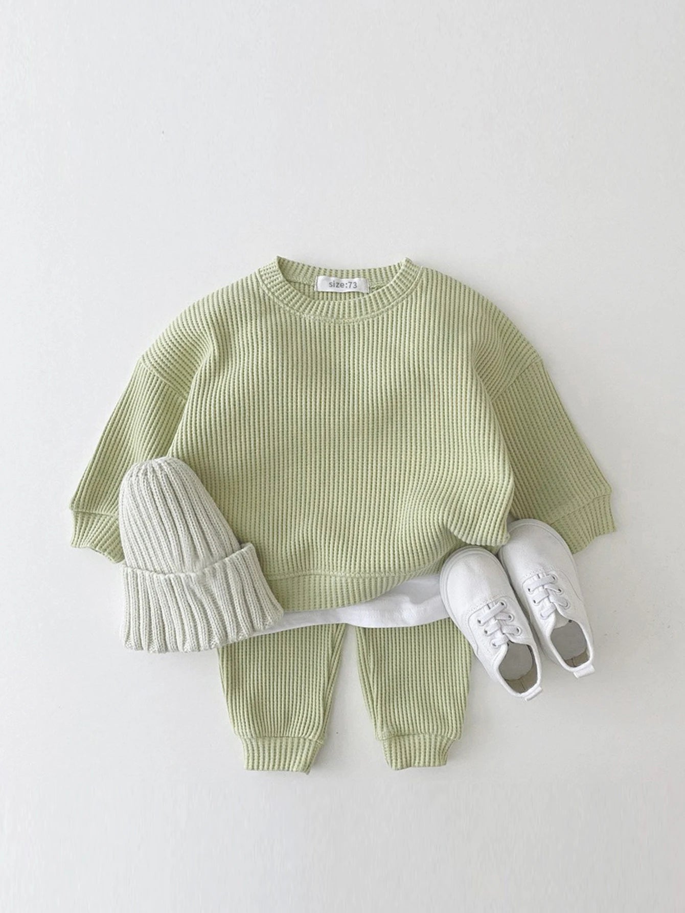 Toddler Boys' Waffle Cotton Sweatshirt and Pants Set