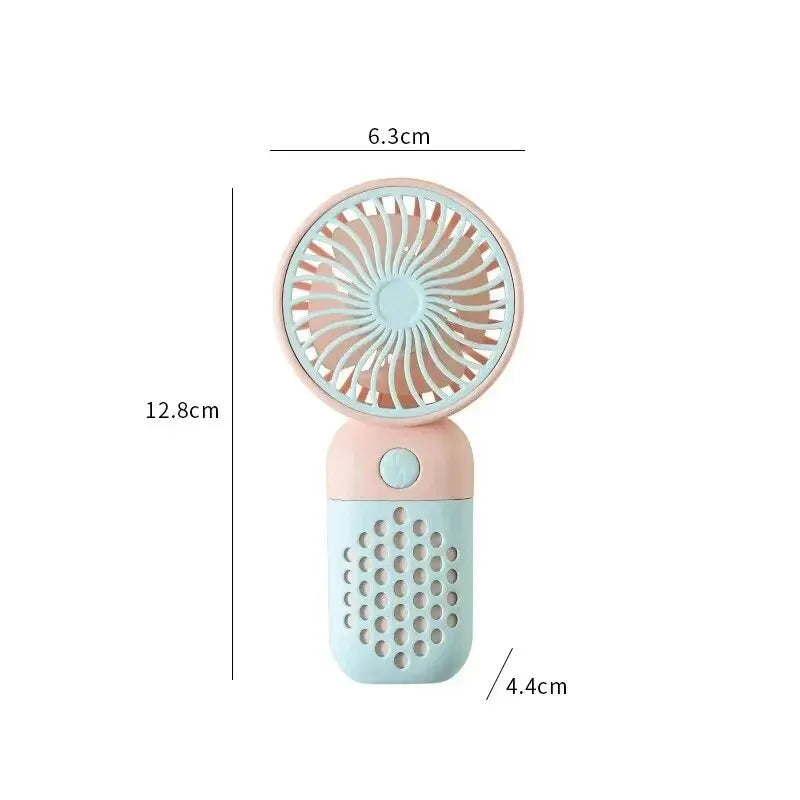 Ventilateur de charge portable 2025, petit ventilateur de poche mignon de dessin animé pour étudiant, mini ventilateur USB portable