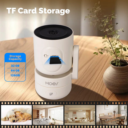 4MP WiFi Indoor Pan/Tilt Security Camera with Night Vision