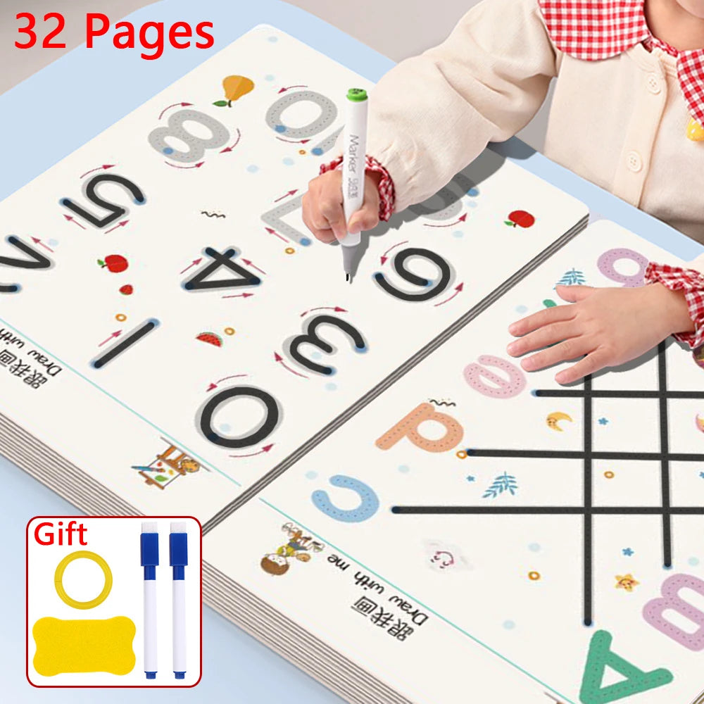 Children's Reusable Tracing Workbook for Pen Control Practice
