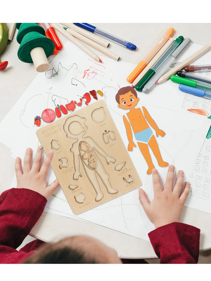Montessori Human Anatomy Jigsaw Puzzle for Kids Educational Toy