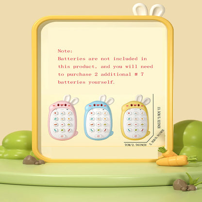 Baby Rabbit Puzzle Mobile Phone Toy - Chewable Music Fun