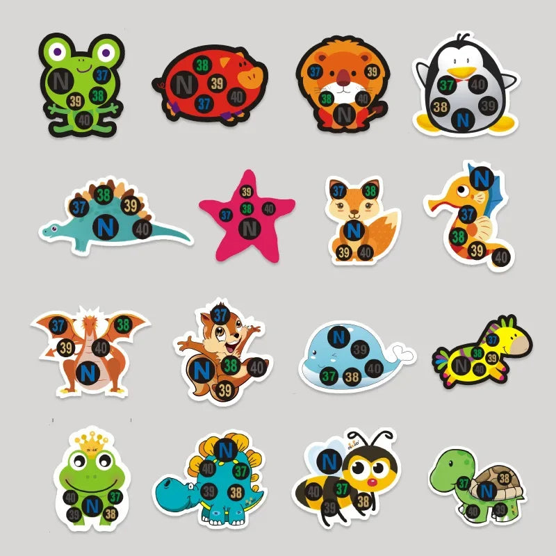 Baby Fever Indicator Strips - 5-10PCS Cartoon Thermometer Stickers