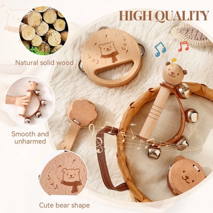 Wooden Xylophone Musical Toy for Babies 0-3 Years