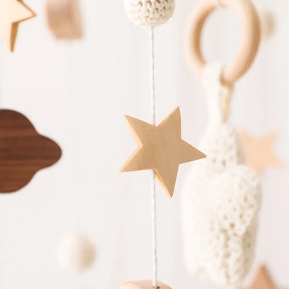 Musical Baby Cloud Rattle & Crib Mobile for Newborns