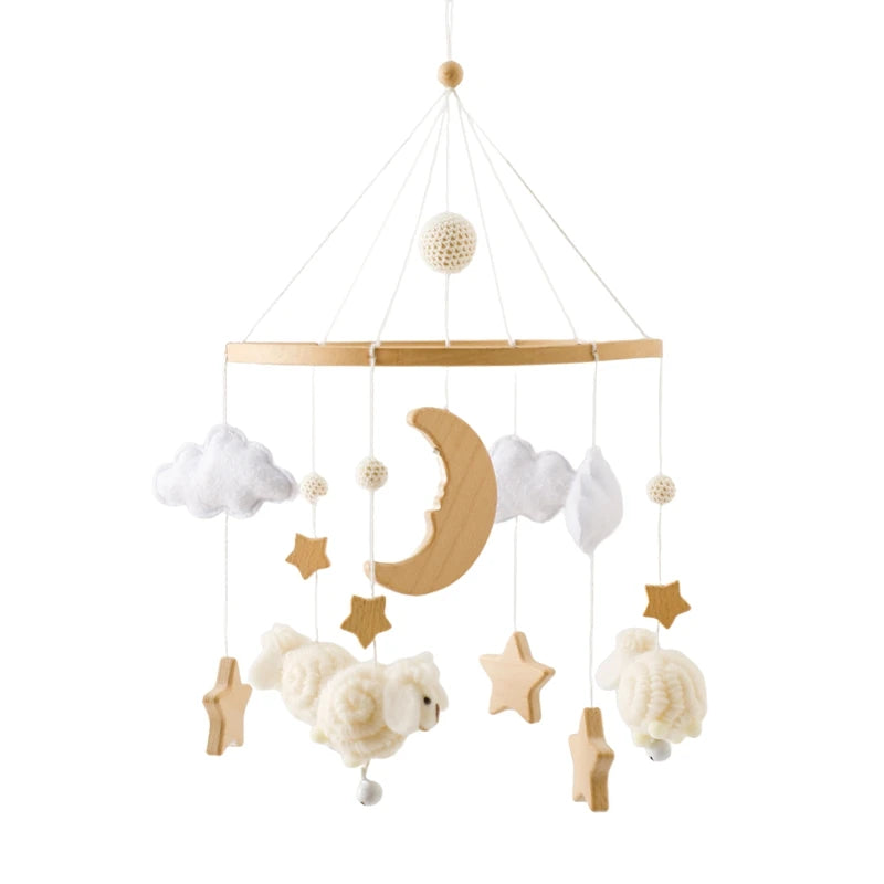 Forest Animal Crib Mobile Rattle Toy for Infants 0-12 Months