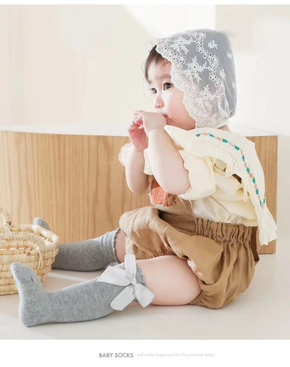 Red Bow Tie Knee High Socks for Infants and Toddlers