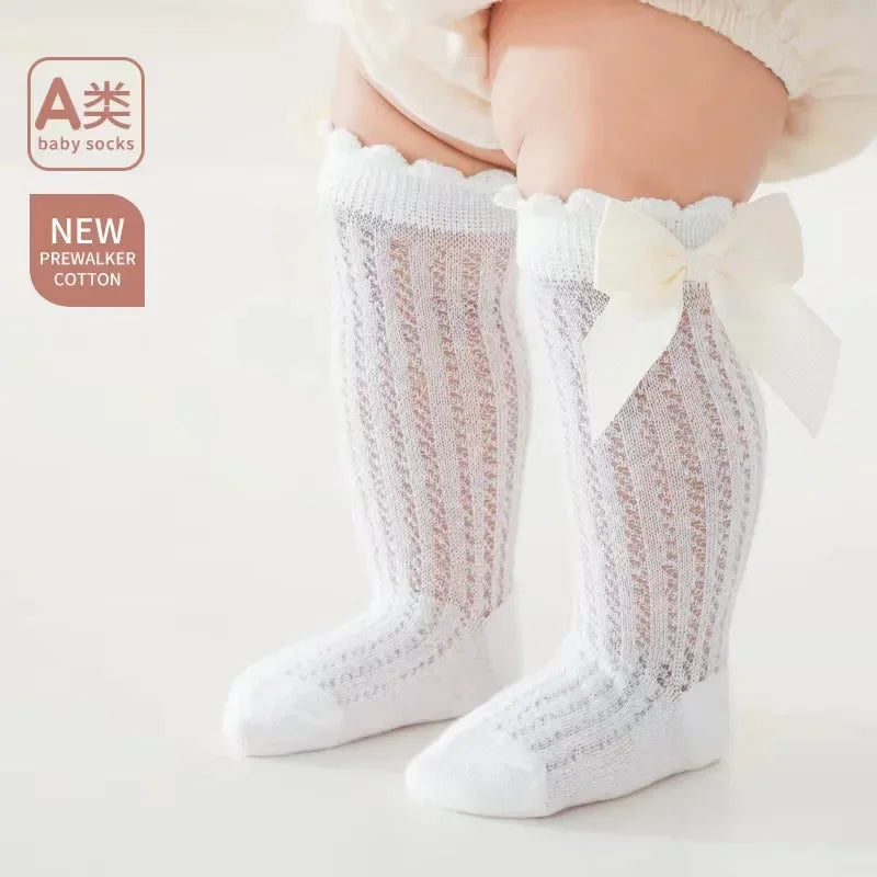 Red Bow Tie Knee High Socks for Infants and Toddlers