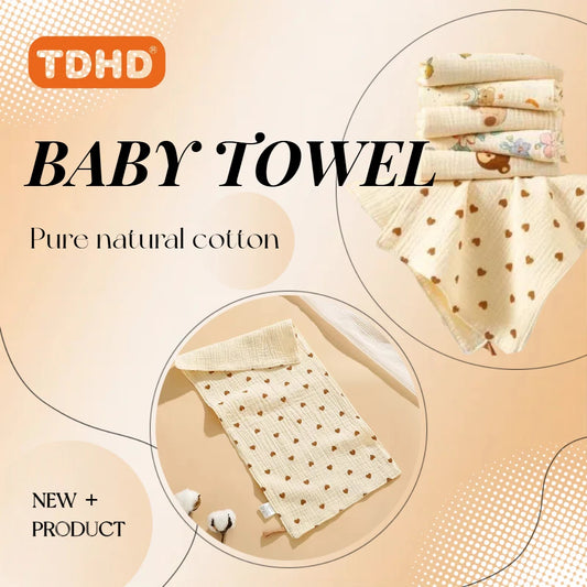 Cotton Muslin Baby Face Towel and Burp Cloth Set