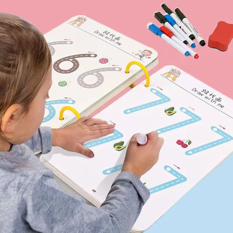 Montessori Drawing Toy Set for Toddler Math and Shape Learning