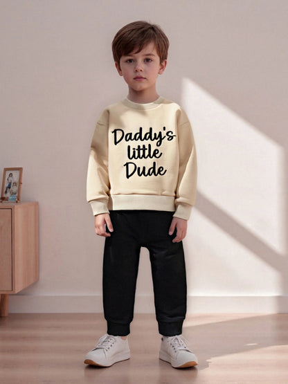 Embroidered Sweatshirt & Joggers Set for Toddler Boys