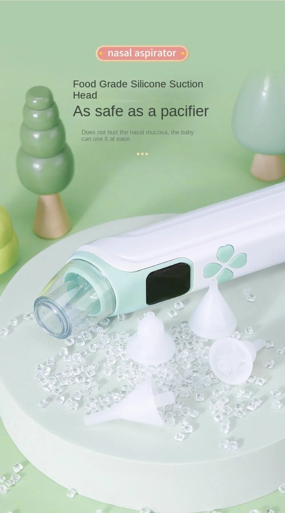 Silent Electric Nasal Aspirator for Babies - USB Rechargeable