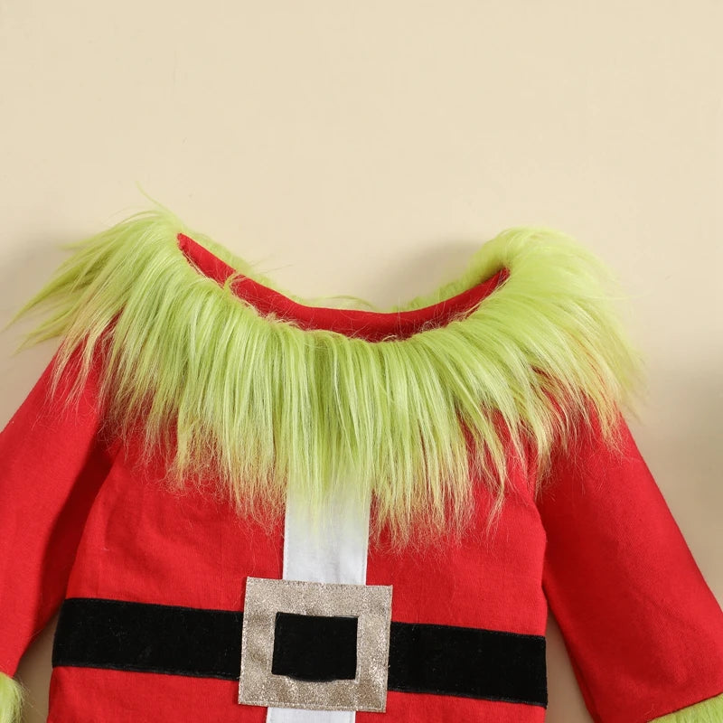 Kids Christmas Plush Top and Pants Set for Boys and Girls