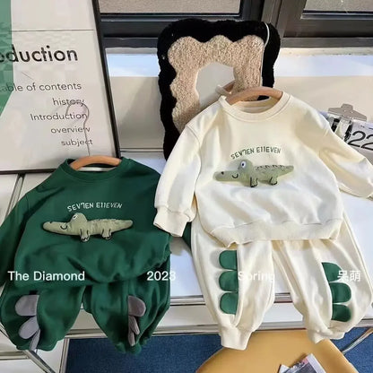Dinosaur Hoodie and Pants Set for Toddler Boys & Girls