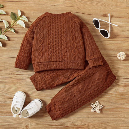 Newborn Unisex 2-Piece Long Sleeve Top and Pants Set
