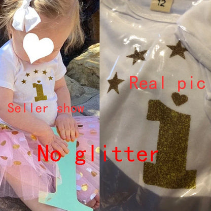 Baby Girls' Christmas Cake Smash Tutu Dress and Bodysuit Set