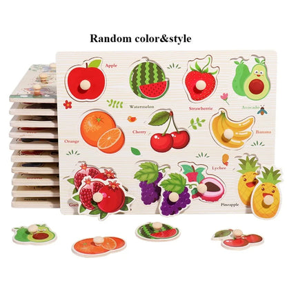Wooden Montessori Puzzle Game for Toddler Fine Motor Skills