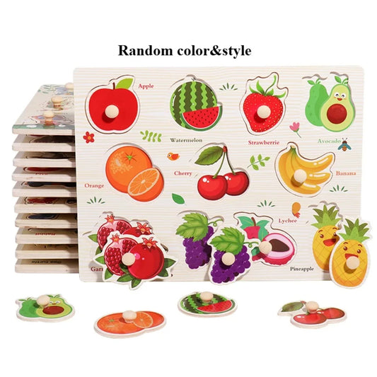 Wooden Montessori Puzzle Game for Toddler Fine Motor Skills