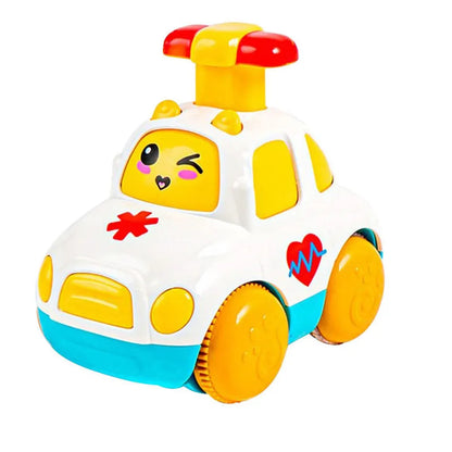 Soft Rubber Push and Go Cars for Infants 6-12 Months