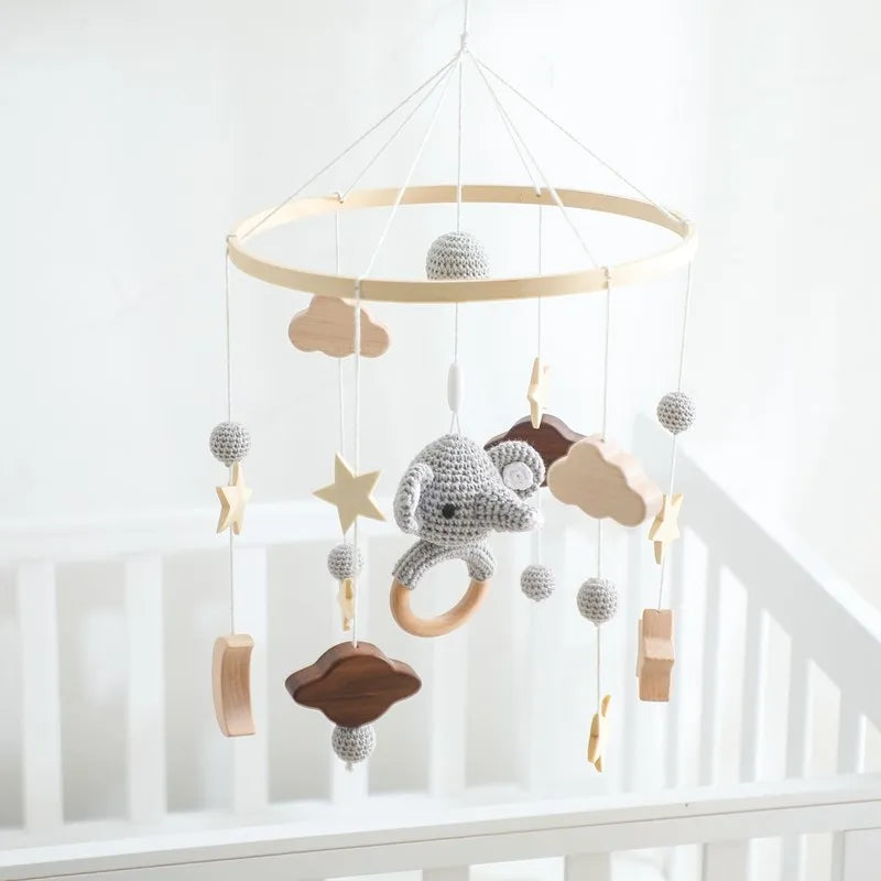Musical Baby Cloud Rattle & Crib Mobile for Newborns