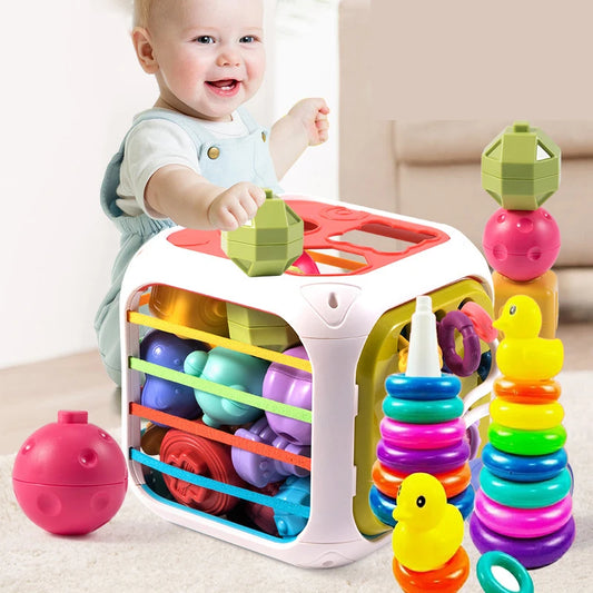 Montessori Shape Sorter for 1-2 Year Olds - Sensory Toy