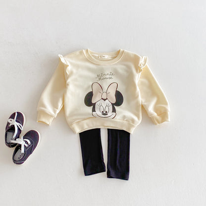 Mickey Mouse Hoodie and Pants Set for Girls
