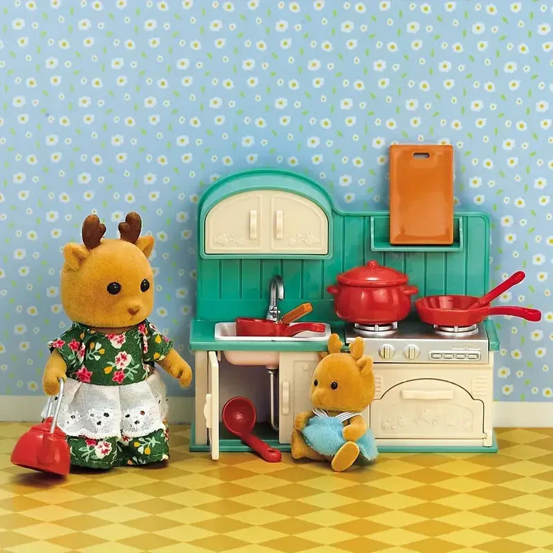 1:12 Miniature Forest Family Kitchen Set for Dollhouses