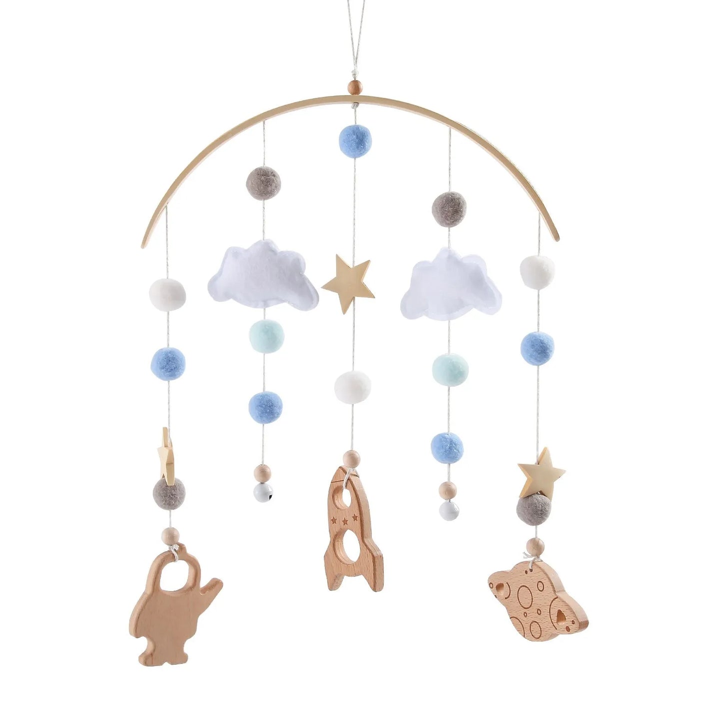 Musical Baby Cloud Rattle & Crib Mobile for Newborns