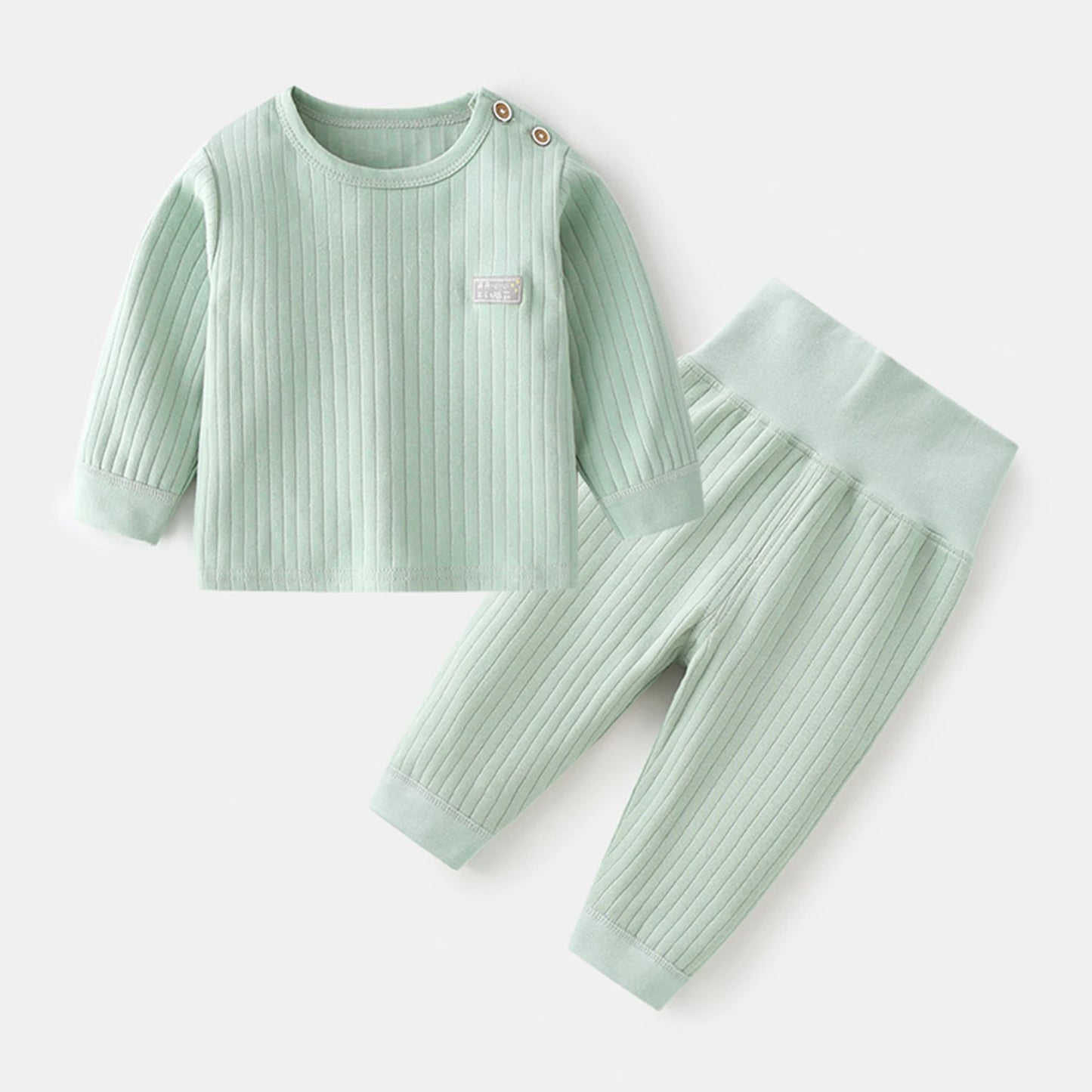 Thermal Pajama Set for Baby Boys and Girls in Candy Colors