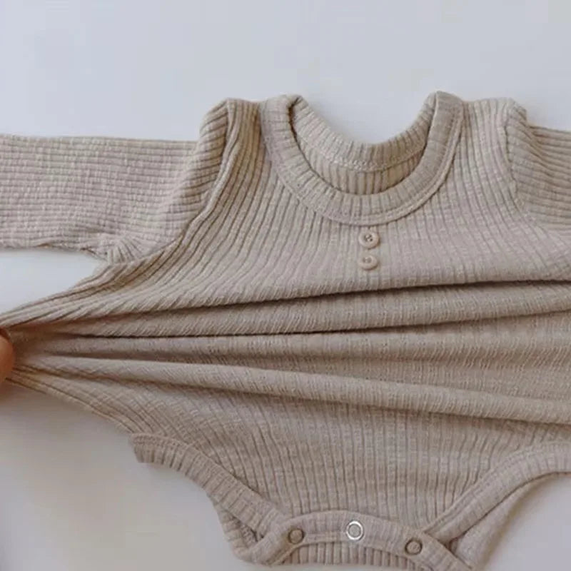 Cotton Long Sleeve Bodysuit and Leggings Set for Newborns
