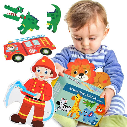 Alphabet and Number Wooden Puzzle for Toddlers 1-3 Years