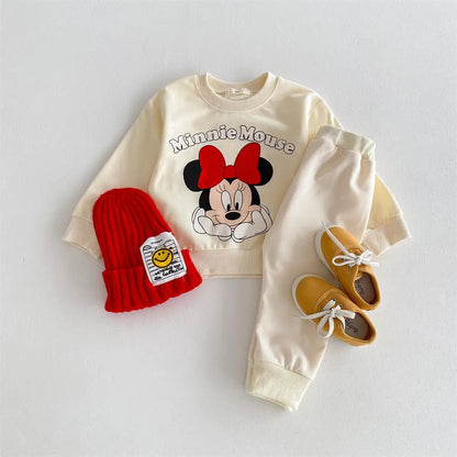Kids Cartoon Hoodie and Sweatpants Outfit Set, 2pc