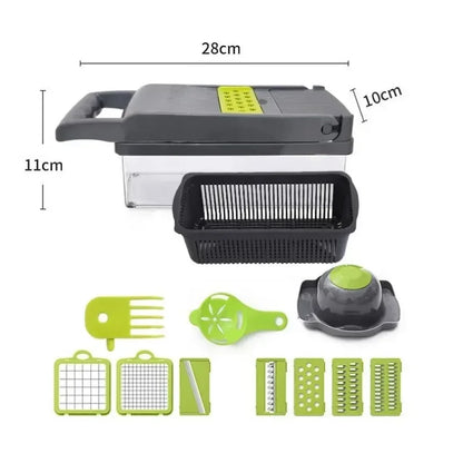 Multifunctional Vegetable Chopper 14-in-1 - Slicer, Dicer, Grater for Kitchen