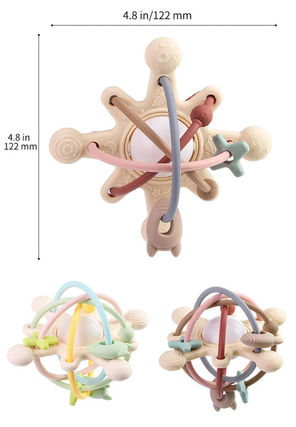 Montessori Silicone Teether Ball for Babies 0-36 Months